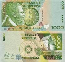 *1000 Leke Albánsko 1996, P65 UNC - Kliknutím na obrázok zatvorte -